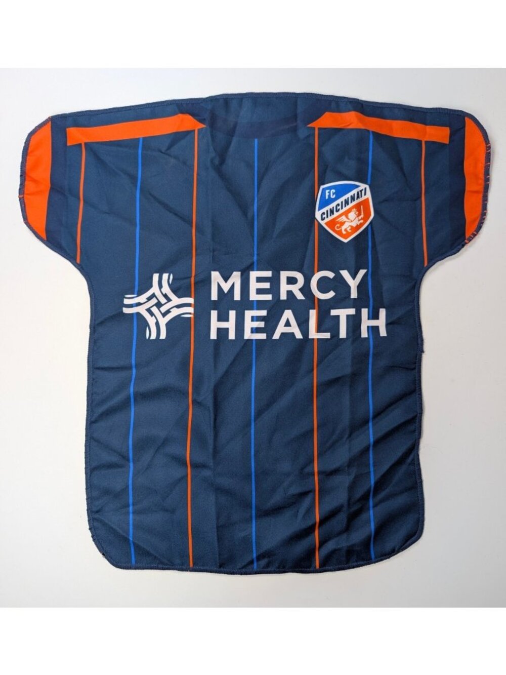 FC Cincinnati MLS Soccer Rally Towel Jersey Blue Orange Stripe Microfiber FCC